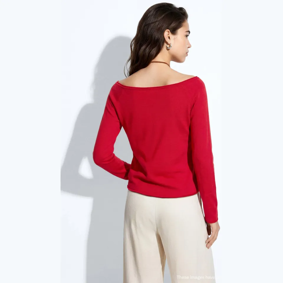 Mango TEEN katoenen pullover - rood, foto 4