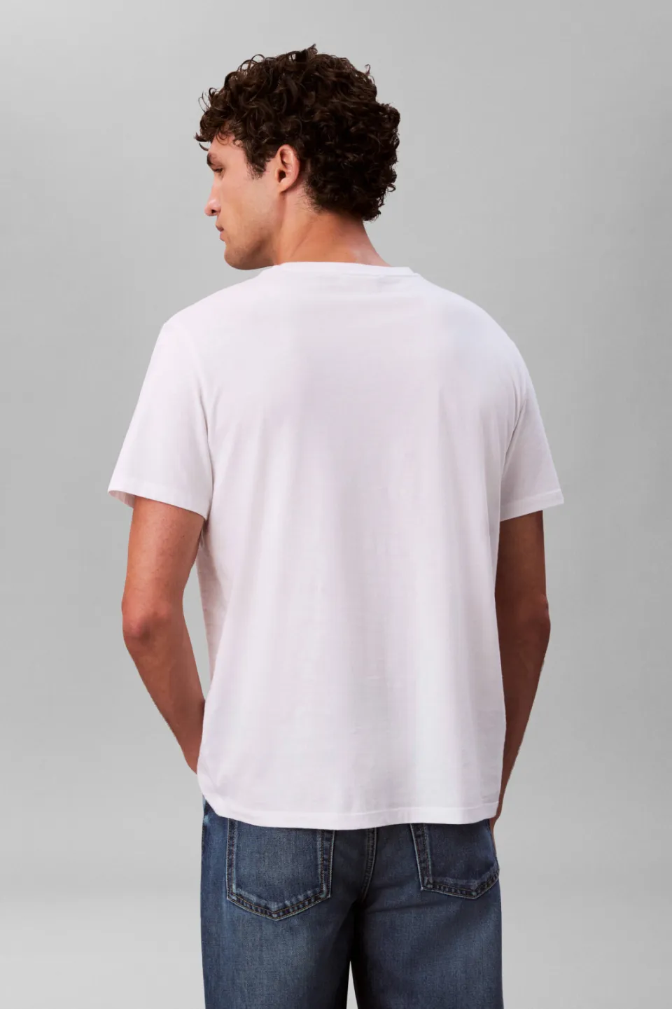 Calvin Klein JEANS regular T-shirt wit, foto 4