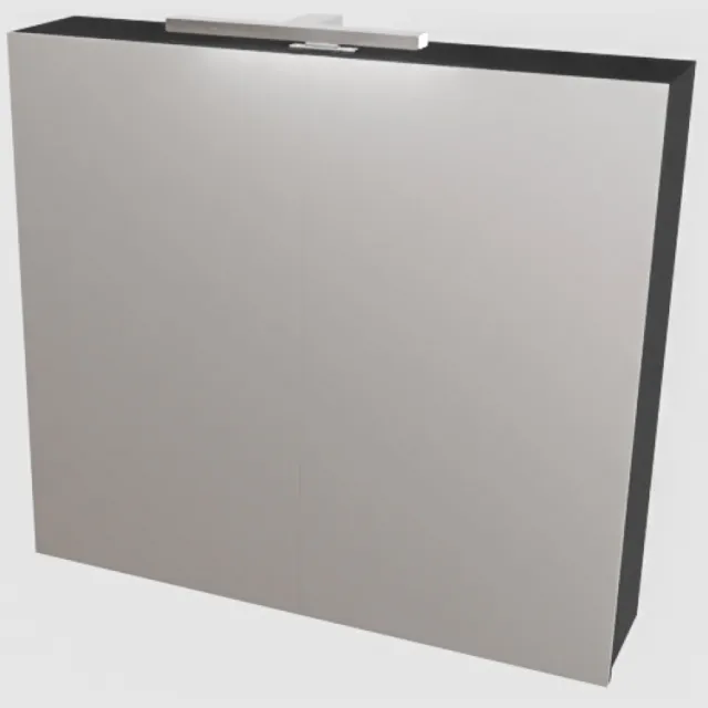 Boss & Wessing BWS Cube spiegelkast mat zwart