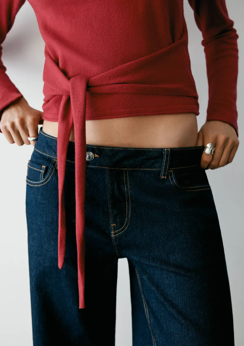 Mango gebreide top rood, foto 5