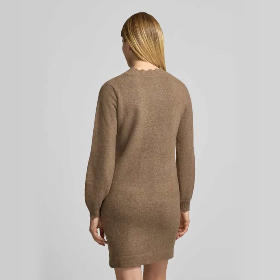 Vila NIKOLINA gebreide jurk taupe, foto 4