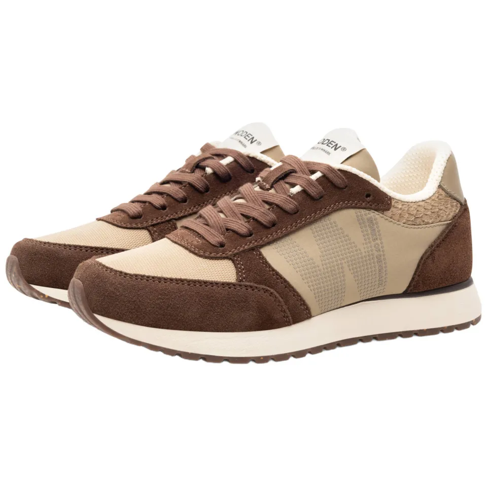 Woden Ronja leren sneakers bruin, foto 4