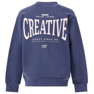 Retour Jeans sweater met backprint - blauw, foto 3