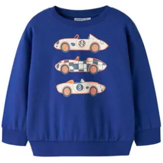 NAME IT MINI rechtvallende sweater met print - blauw Printopdruk Kobaltblauw