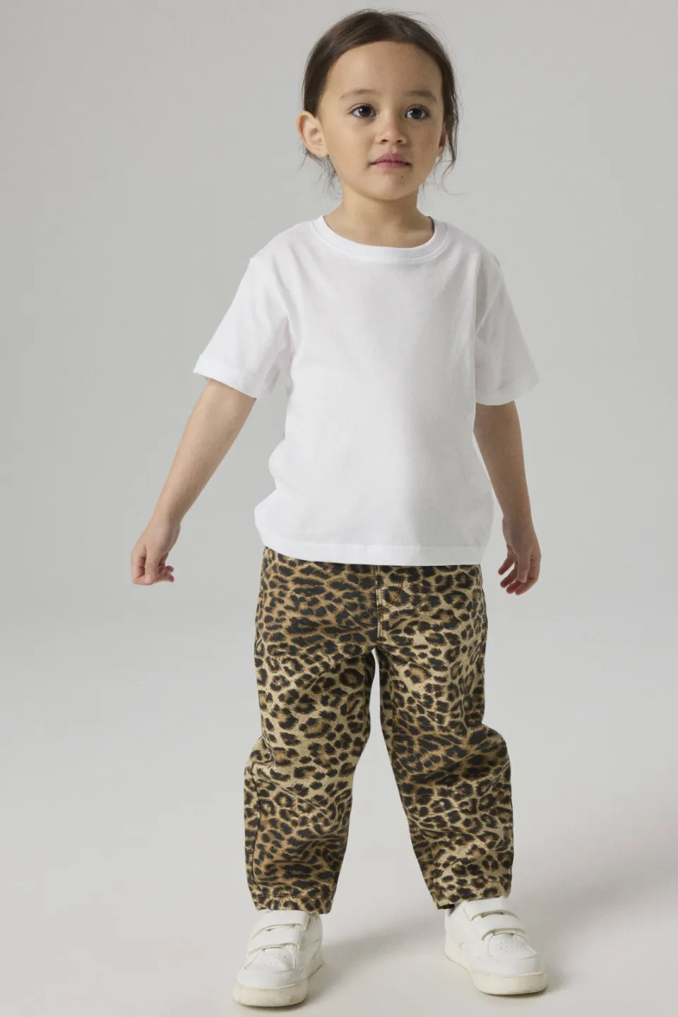 NAME IT MINI mom broek panterprint lichtbruin Lichtbruin/bruin