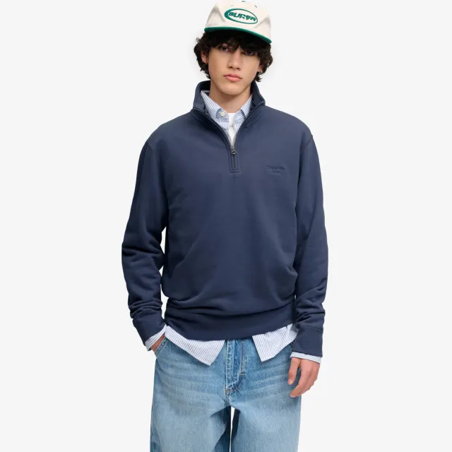 Superdry relaxed fit sweater - blauw Soft Navy
