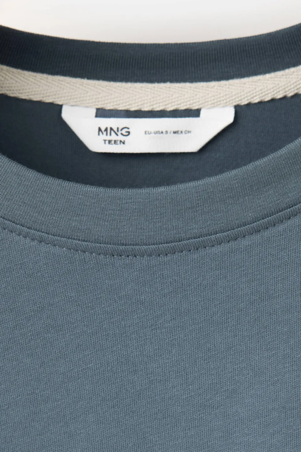 Mango TEEN T-shirt met backprint grijsblauw, foto 6