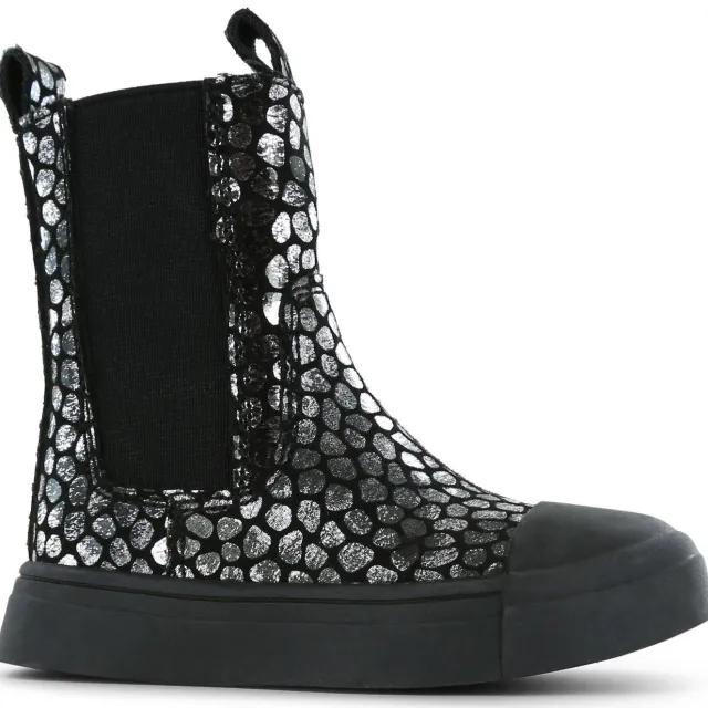 Shoesme enkelboots zwart/zilver