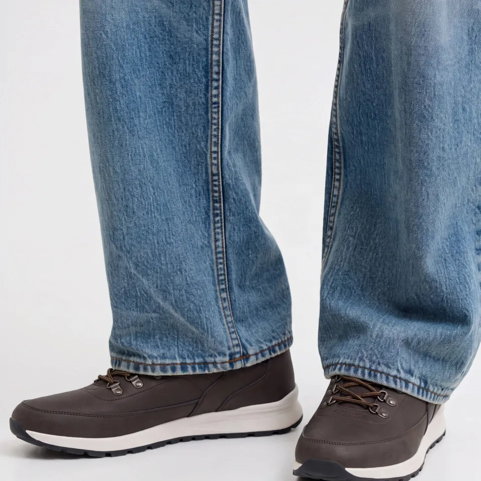 Jack & Jones imitatieleren veterboots met profielzool - bruin, foto 6