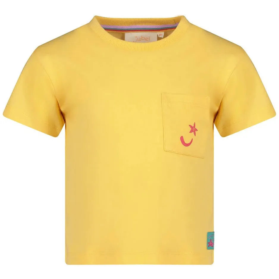 Jubel Lazy Lagoon T-shirt met backprint geel, foto 2