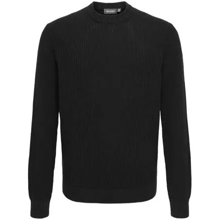 Only & Sons JUNIOR katoenen gebreide trui - zwart Effen