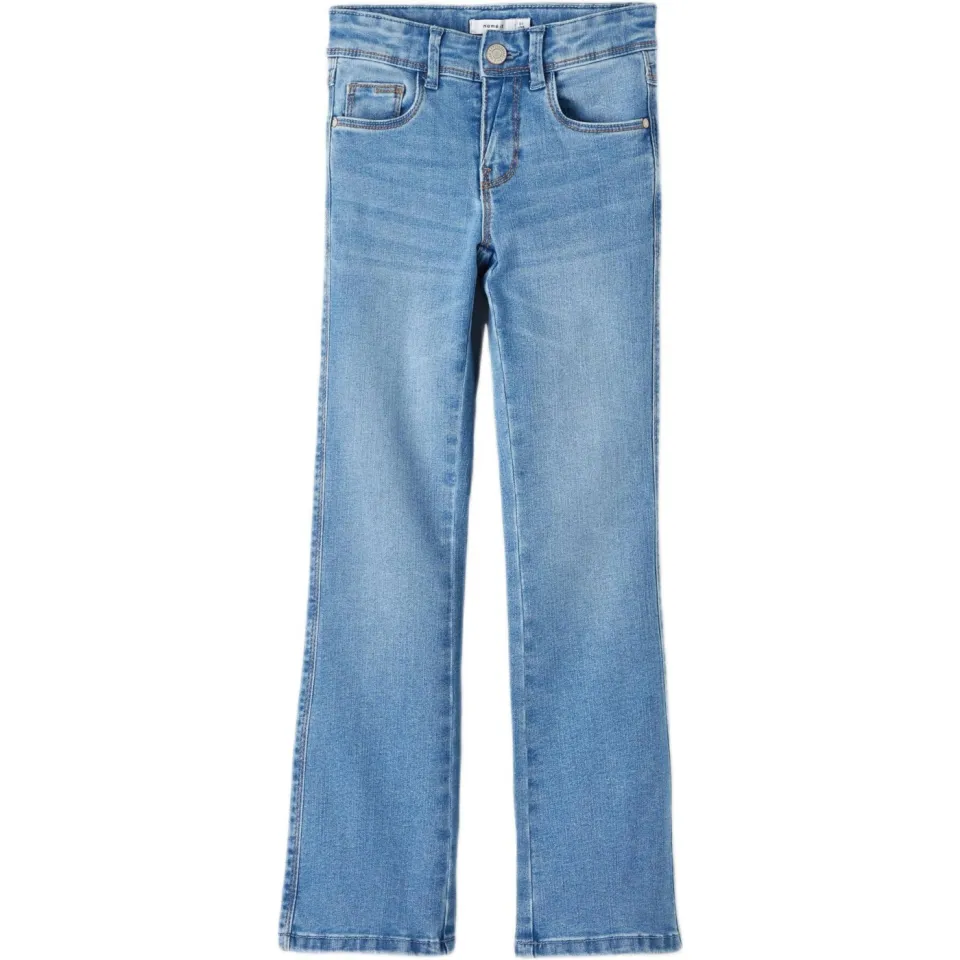 NAME IT KIDS bootcut fit jeans NKFPOLLY medium blue denim, foto 2