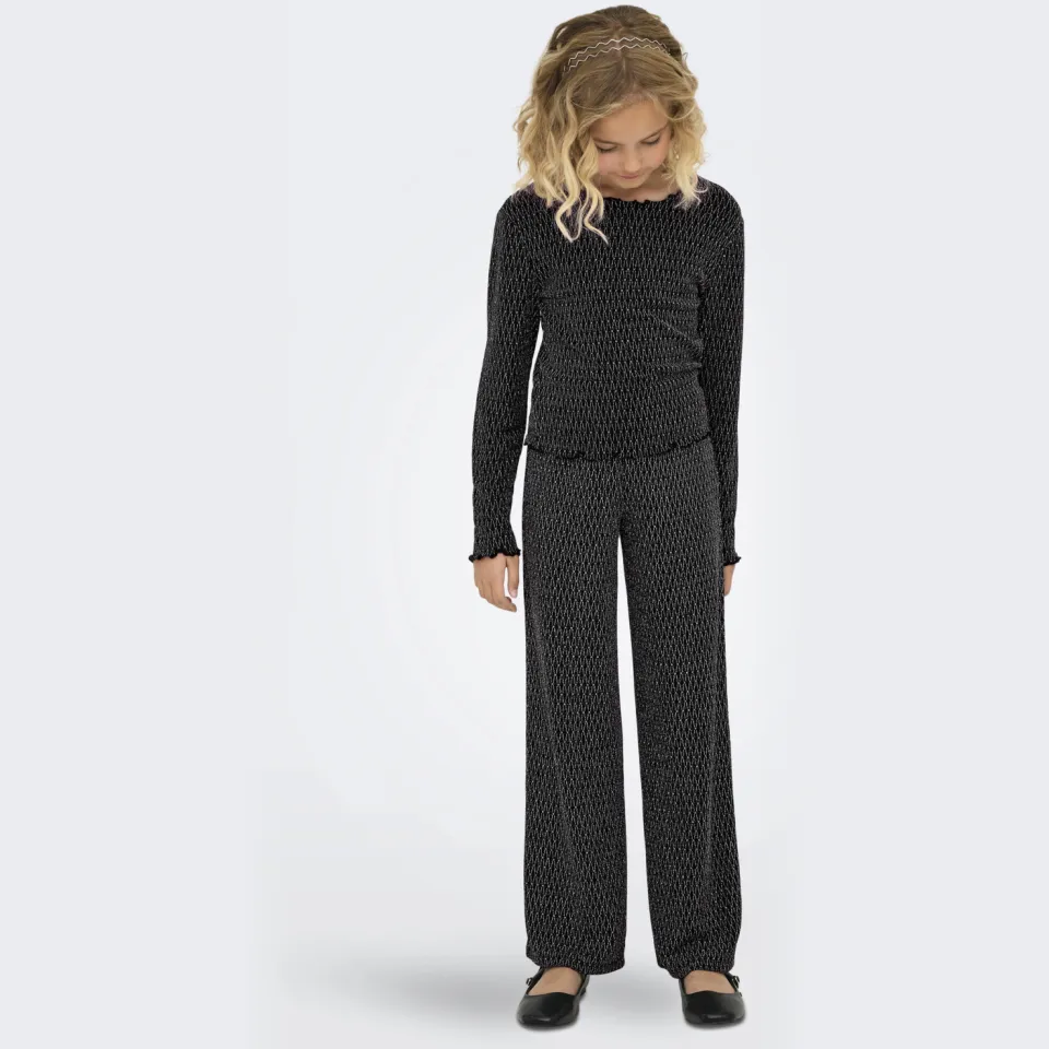 Only glitter top zwart/zilver