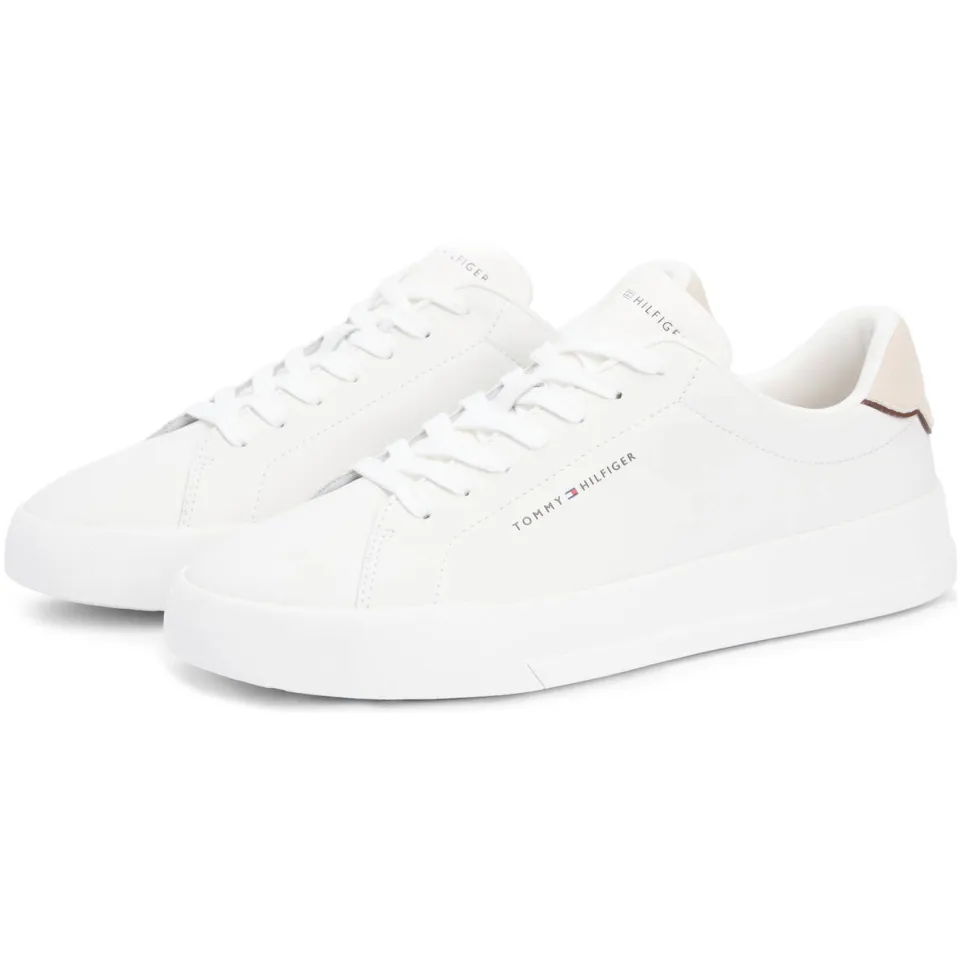 Tommy Hilfiger leren sneakers wit/ecru, foto 6