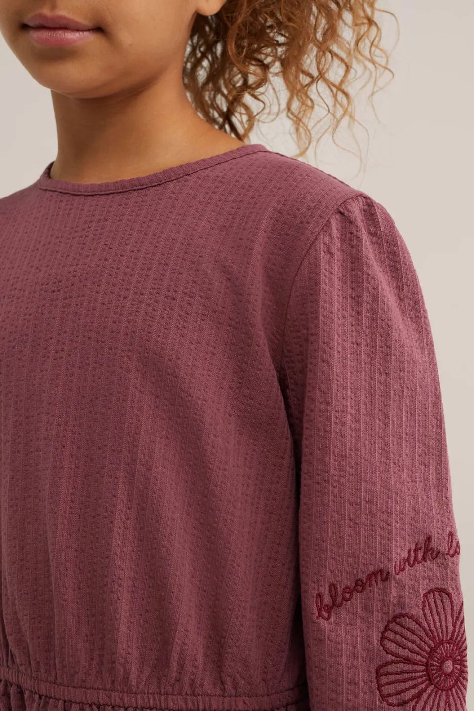 WE Fashion korte jurk met borduursels oudroze, foto 6