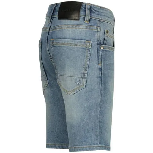Raizzed regular waist jeansshort light blue denim, foto 2