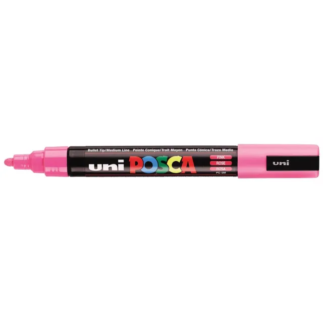 Posca marker met conische punt schrijfdikte medium roze
