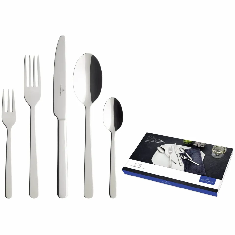 Villeroy & Boch Louis bestekset 30-delig zilver, foto 2