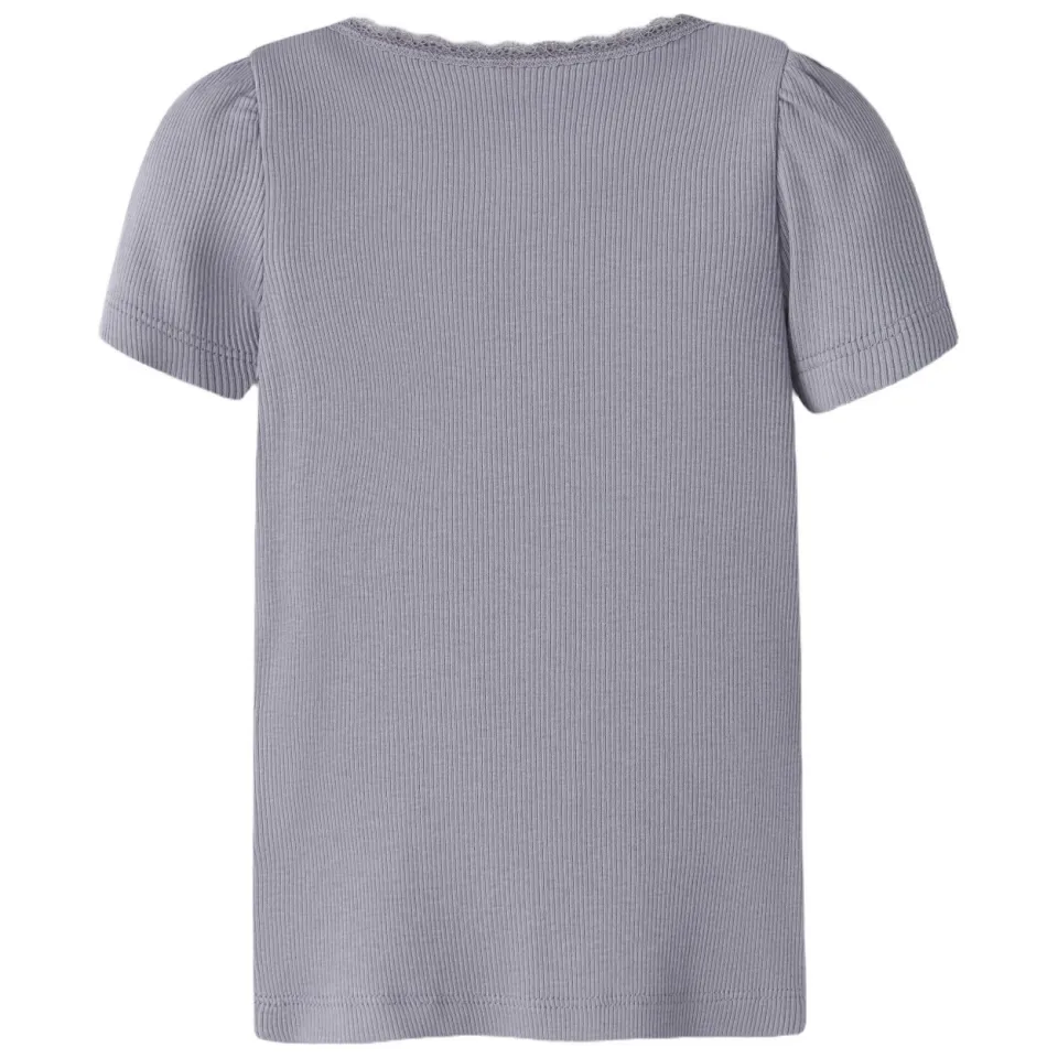 NAME IT MINI t-shirt rib gebreid paars, foto 2