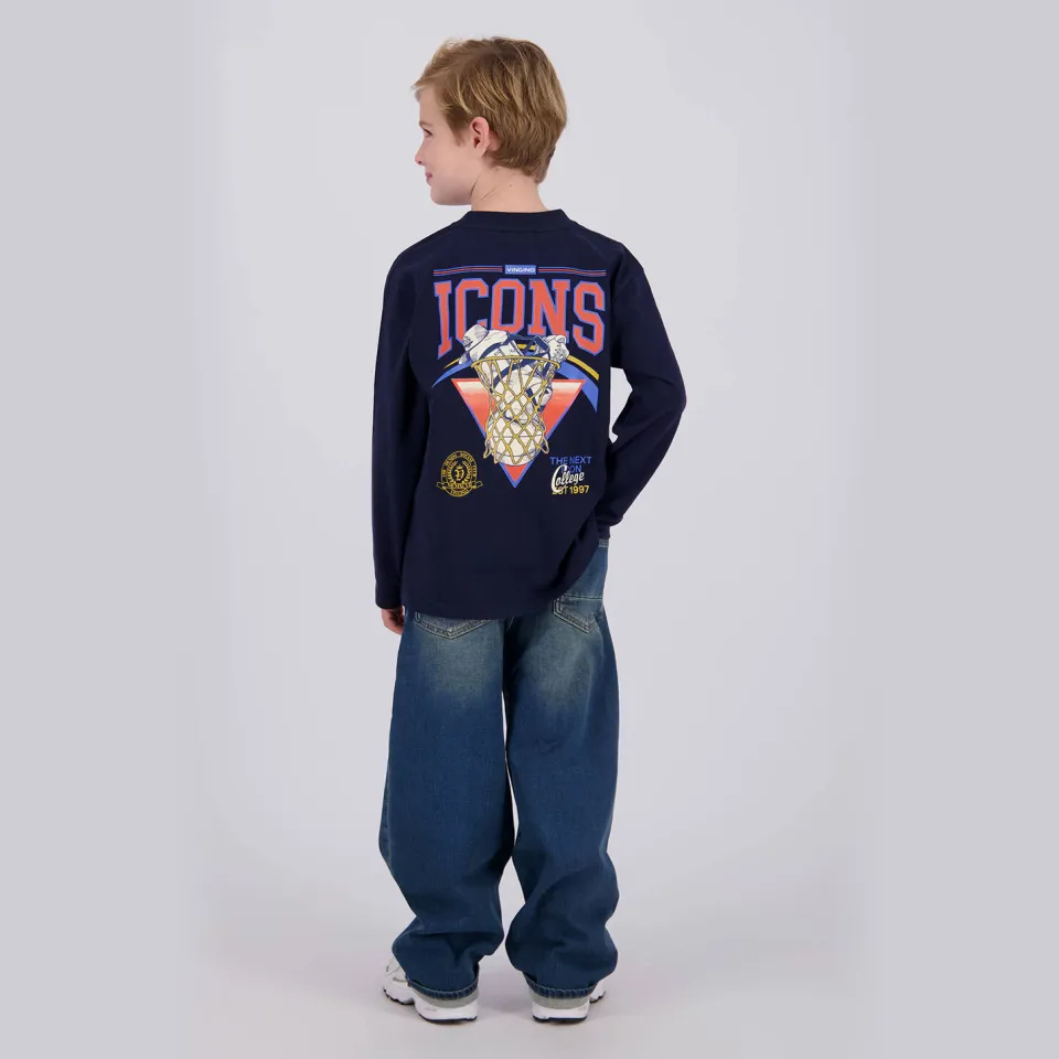 Vingino Heyli oversized longsleeve donkerblauw, foto 4