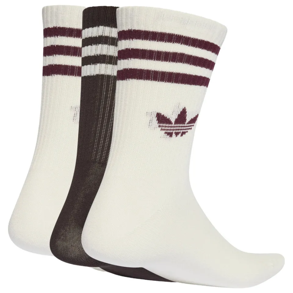 Adidas Mid Cut Crew sokken bruin/wit, foto 3