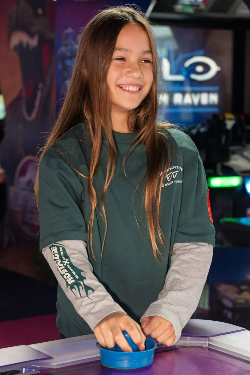 No Way Monday X Job Dutchtuber oversized longsleeve met tekst - groen/grijs, foto 5
