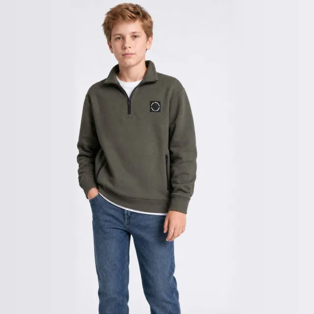 Petrol Industries sweater met print - groen
