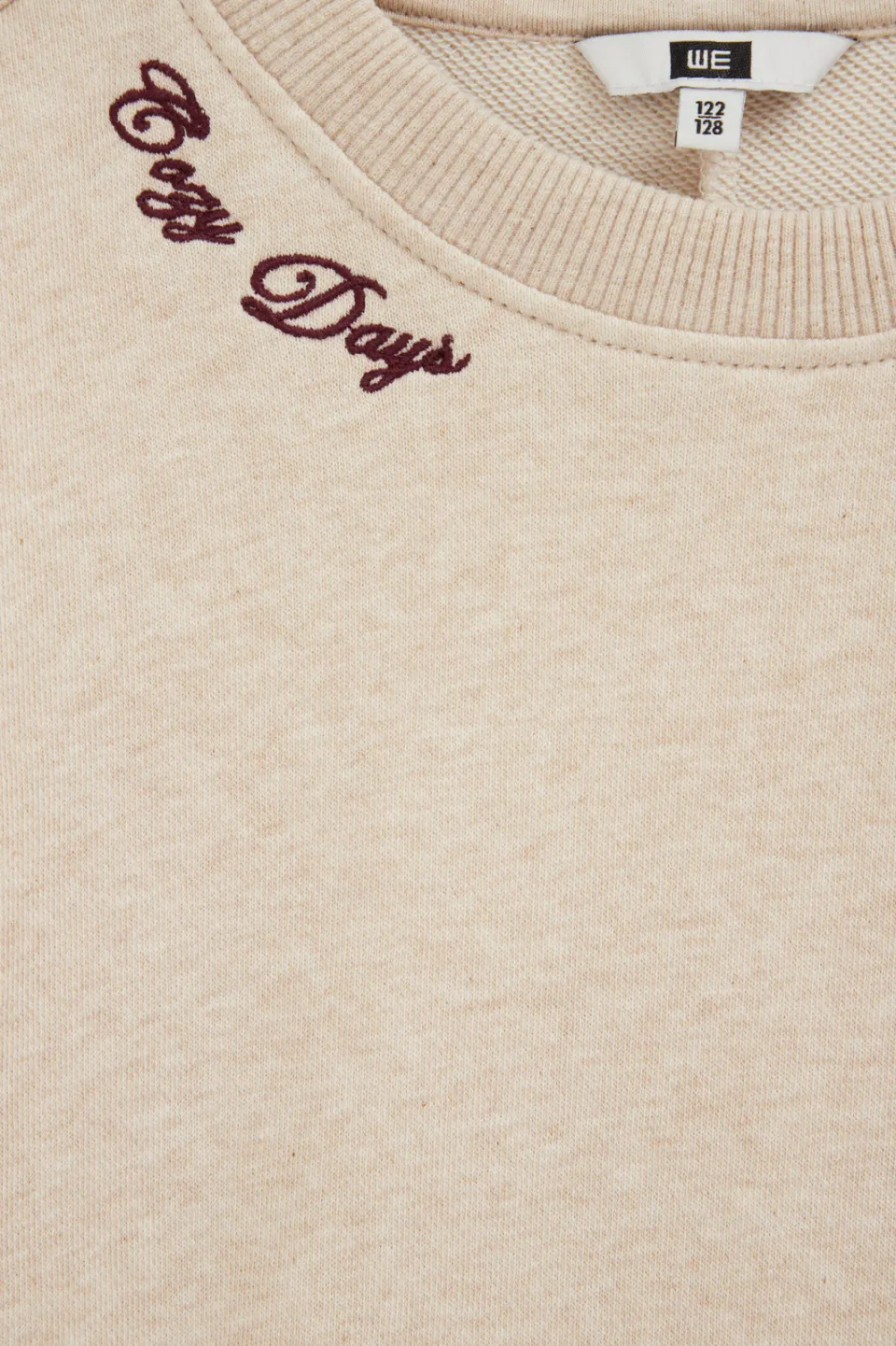 WE Fashion sweater met split en tekst - beige, foto 7