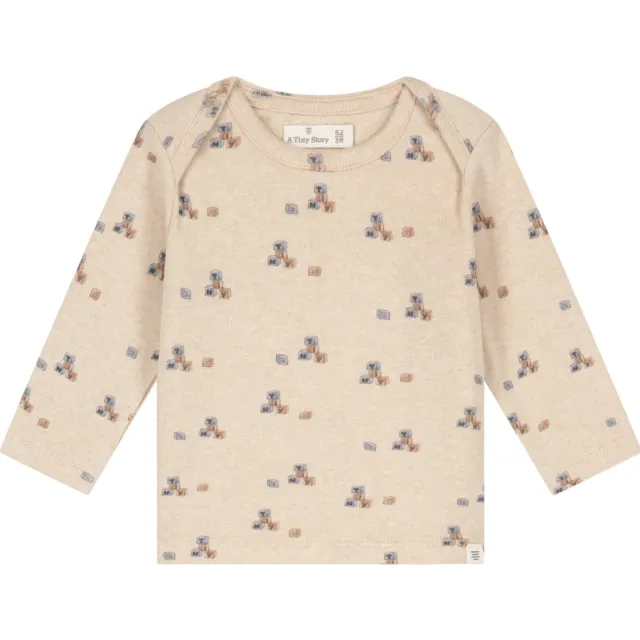 A Tiny Story longsleeve met print beige