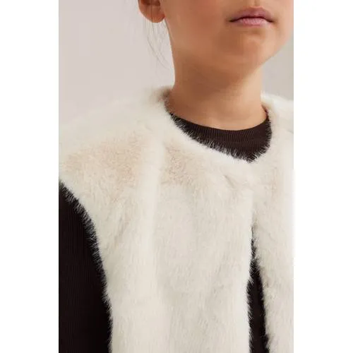 WE Fashion imitatiebont gilet - ecru, foto 5