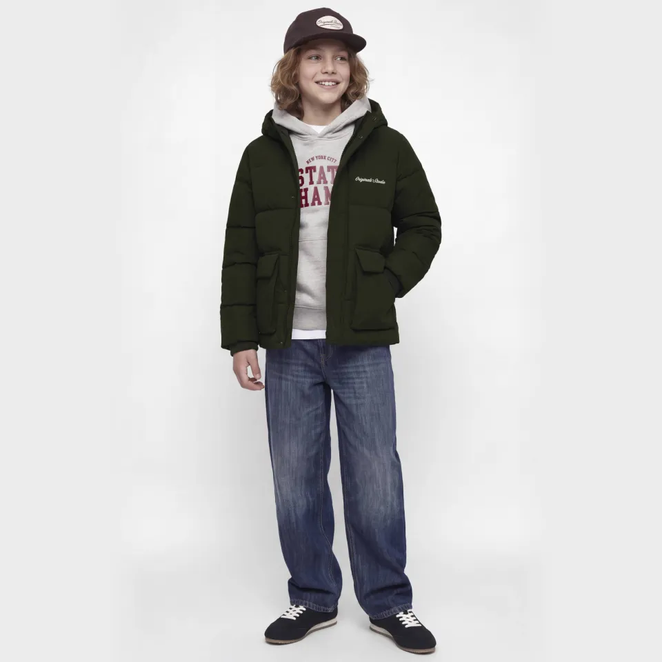 Jack & Jones pufferjas donkergroen, foto 4