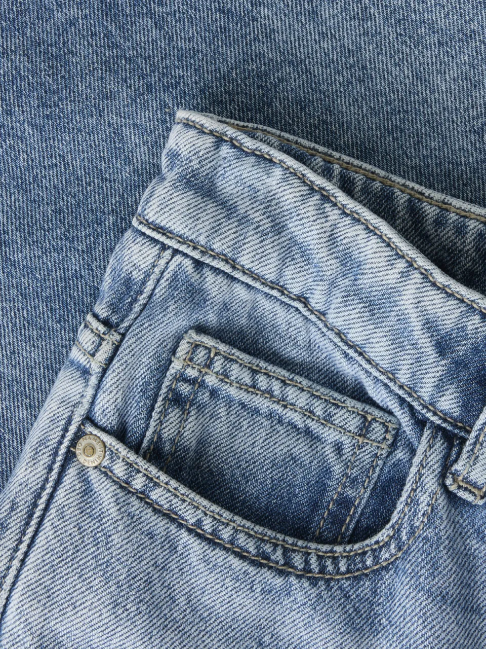 LMTD wide leg jeans - middelblauw medium blue denim, foto 5