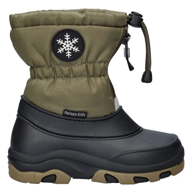 Nelson Kids snowboots met profielzool - kaki