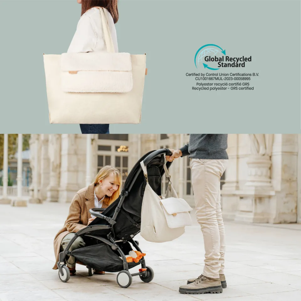 Babymoov Tote Bag Sherpa luiertas licht beige, foto 4