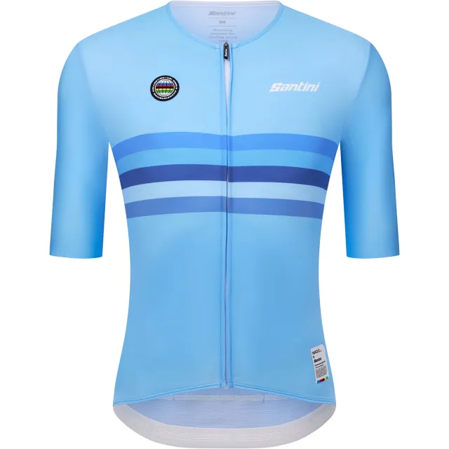 Santini UCI NATIONS LINE fietsshirt met korte mouwen België 2026 Blauw