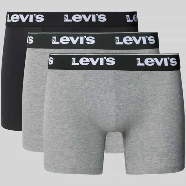 Levi's Boxershort met band met label in een set van 3 stuks grijs, foto 2