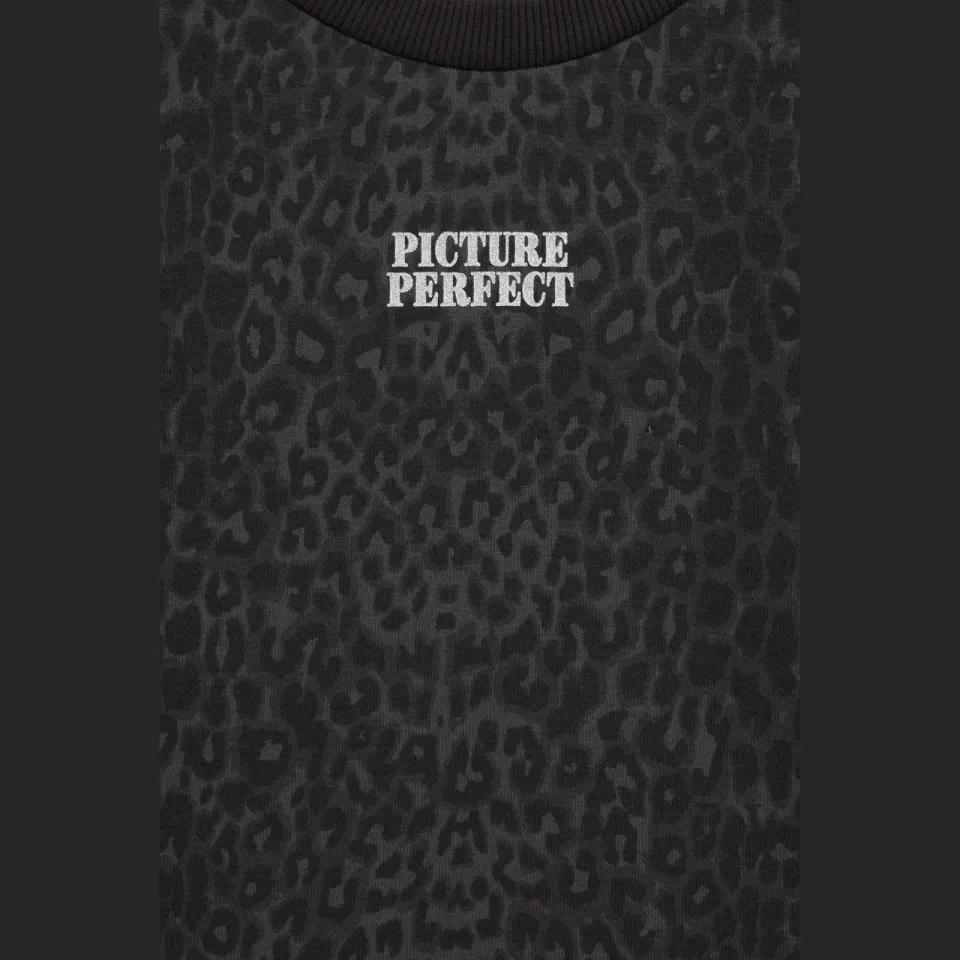 WE Fashion midi sweatjurk panterprint zwart/grijs, foto 7