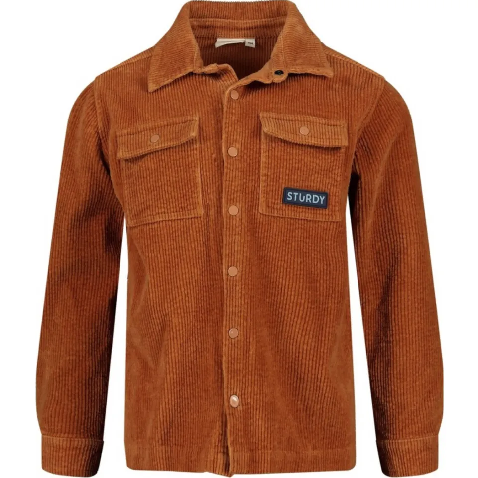 Sturdy corduroy overshirt bruin, foto 2