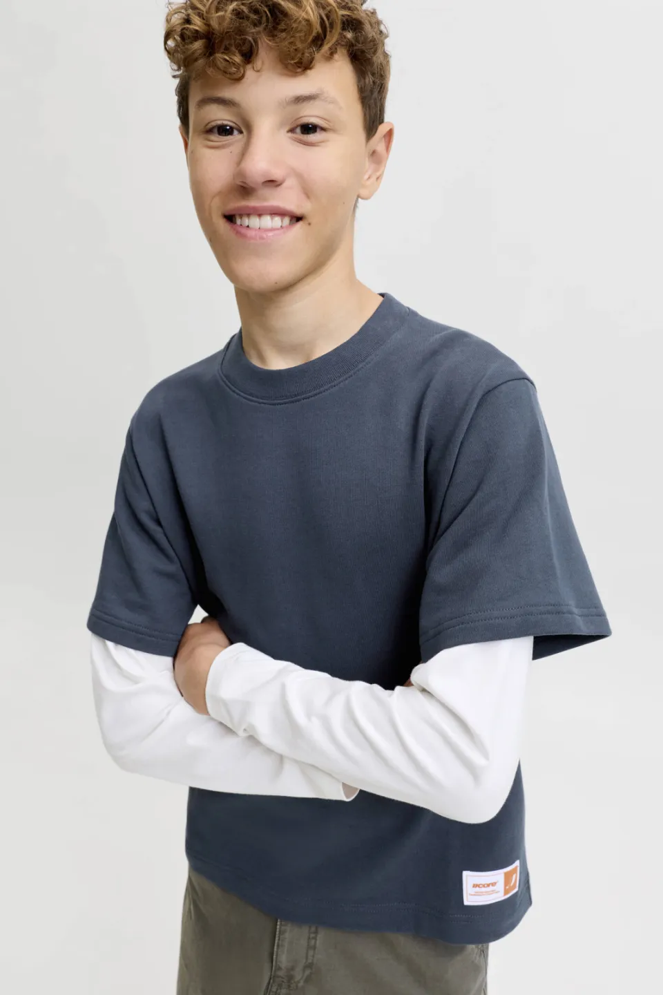 Jack & Jones Junior longsleeve donkerblauw donkerblauw/wit, foto 6
