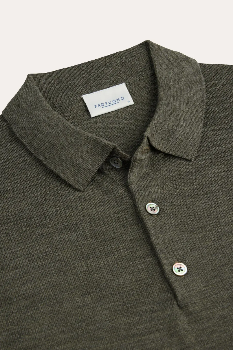 Profuomo wollen regular fit gebreide trui - donkergroen, foto 4