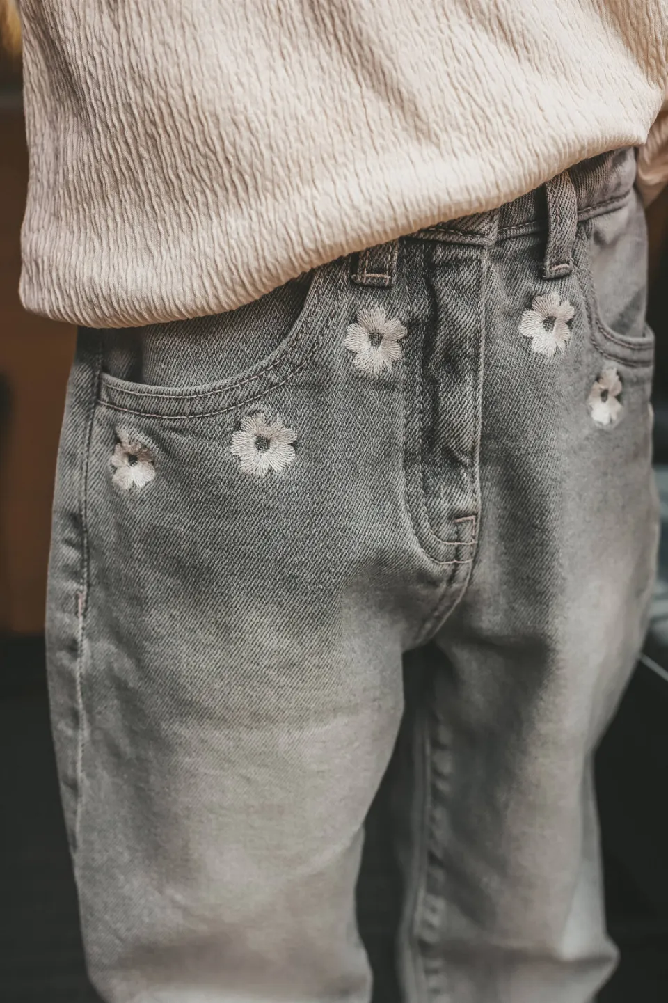 Your Wishes baggy jeans grey denim, foto 4