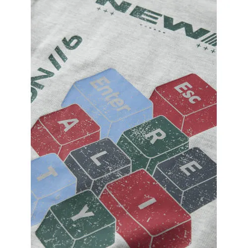 NAME IT KIDS sweater met backprint - grijs Backprint, foto 3