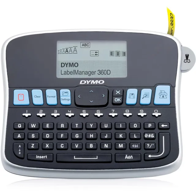 Dymo Labelprinter dymo labelmanager 360d draagbaar Qwerty 19mm zwart