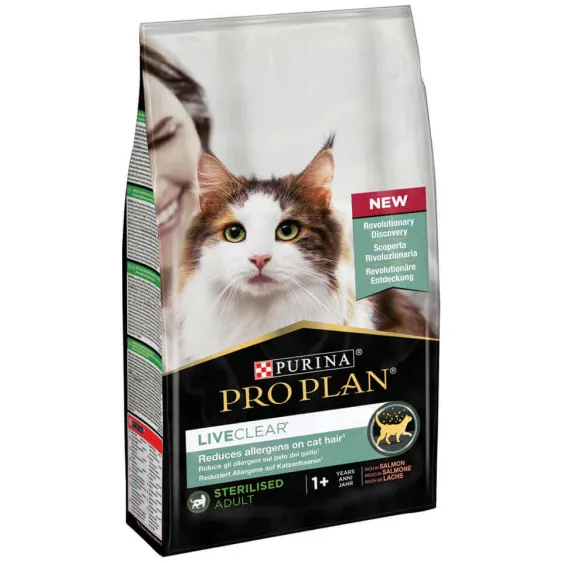 Pro Plan LiveClear Sterilised Adult kattenvoer zalm 1,4 kg, foto 3
