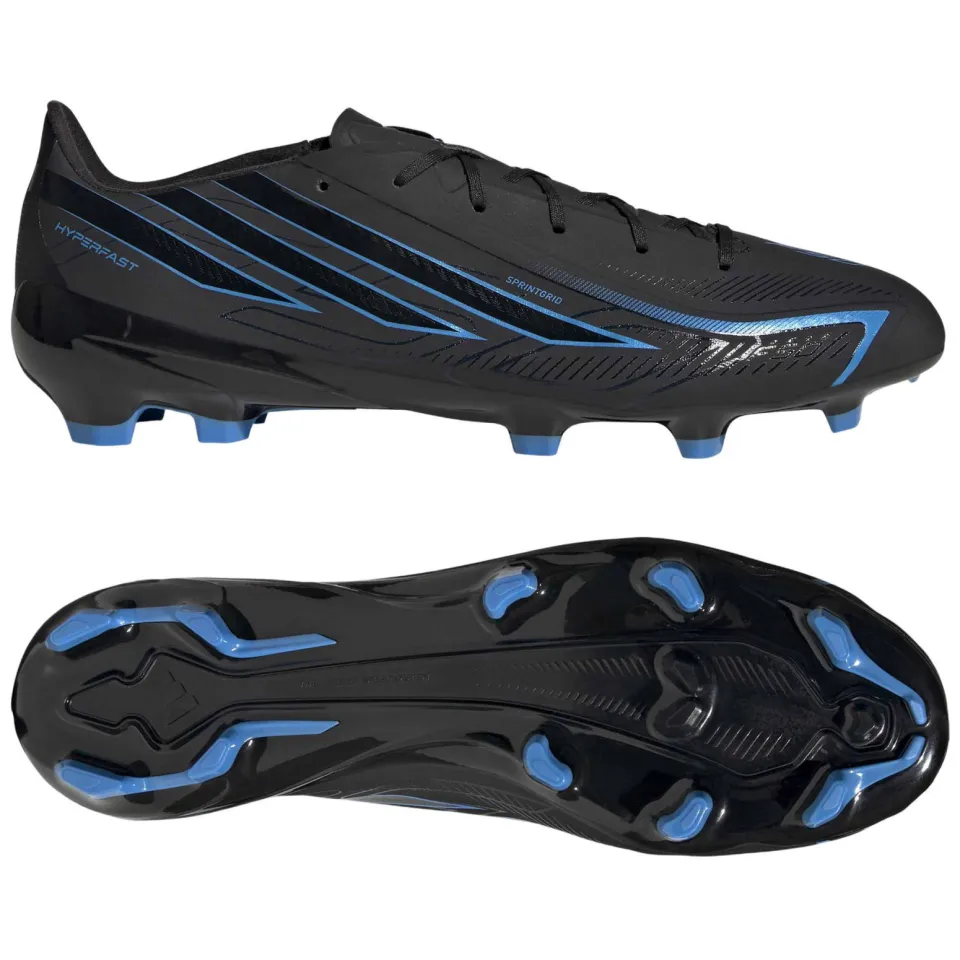 Adidas Performance F50 Hyperfast League FG senior imitatieleren voetbalschoenen - zwart/blauw, foto 3