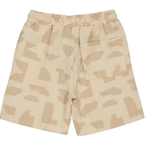 Levv Little korte broek zandkleur met print, foto 3