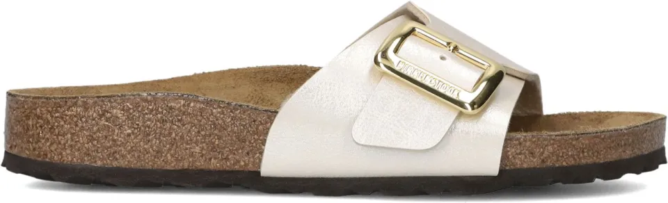 Birkenstock Catalina Cushion Buckle platte sandaal beige