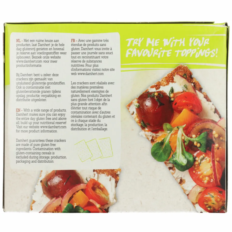 Damhert haver crackers glutenvrij lactosevrij