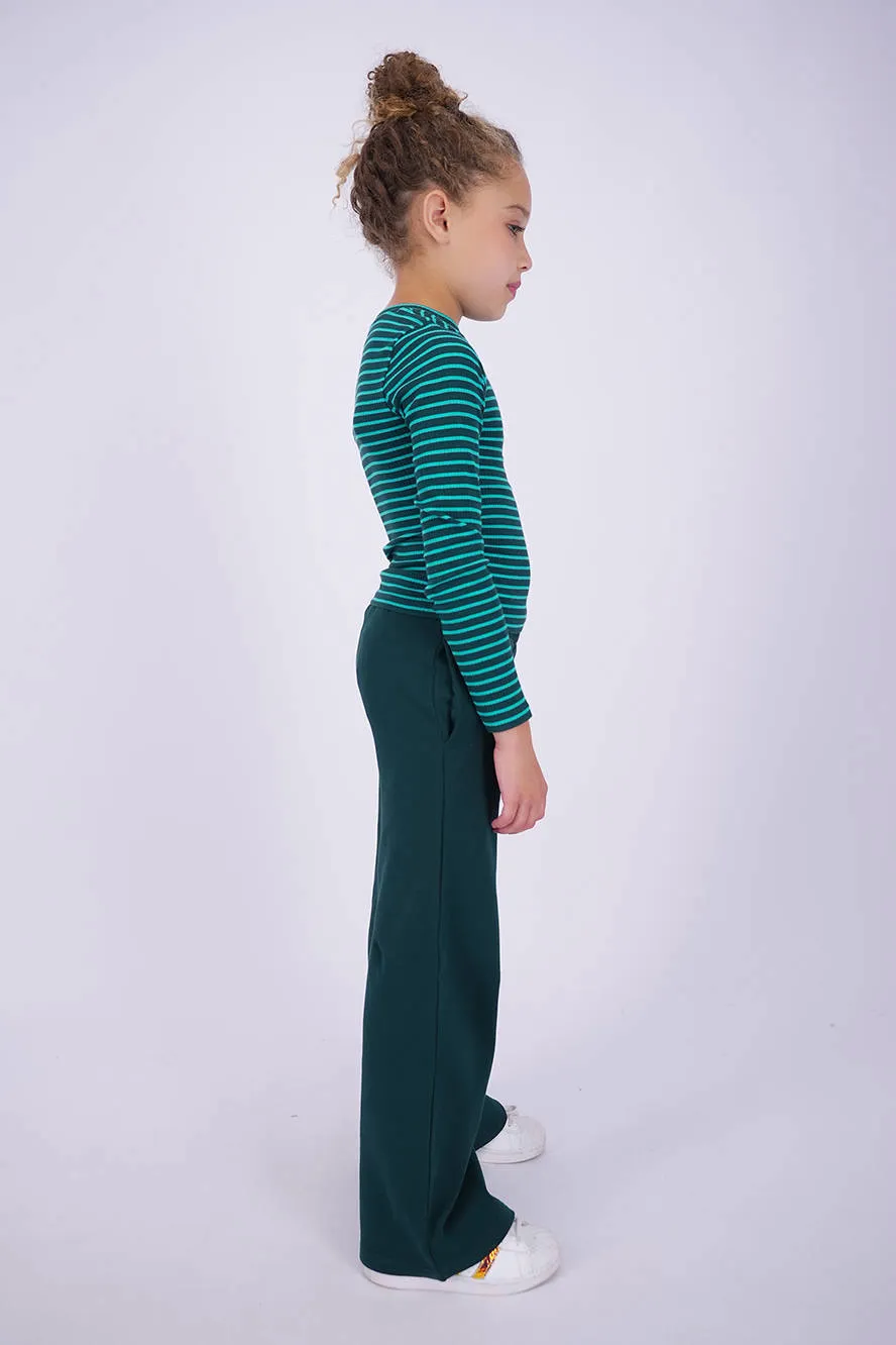 Vingino gestreepte longsleeve donkergroen/aqua, foto 5