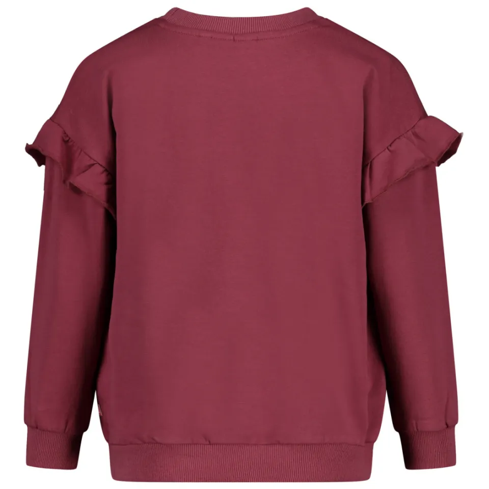 Jubel relaxed fit sweater Moon Flowers donkerroze, foto 3